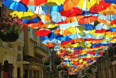 Floating Umbrella Street-Potugal