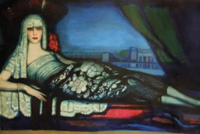 פאזל של Frederico Beltran Masses Lady with a Spanish Shawl