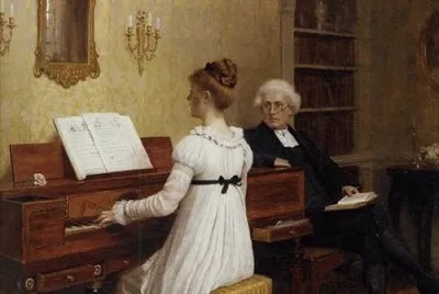 E B Leighton - Singing to the Reverend