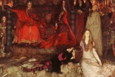 Edwin Austin Abbey- The Play Scene in Hamlet