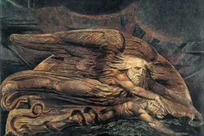 William Blake-Elohim Creating Adam