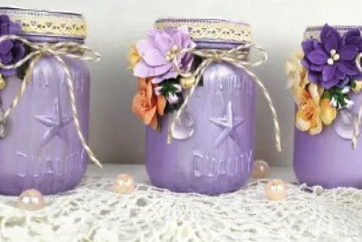 Pretty Vintage Mason Jars-Craft Art