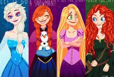 Elsa Anna Rapunzel Merida