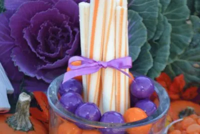 Autumn Dessert Table-Candy Sticks   Gum Balls