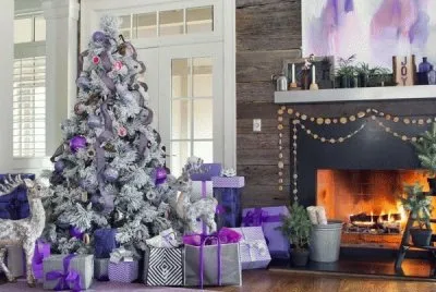 Gorgeous Lilac   White Christmas Display