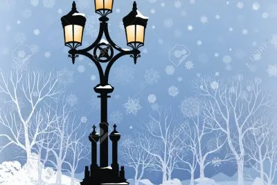 faroles en la nieve