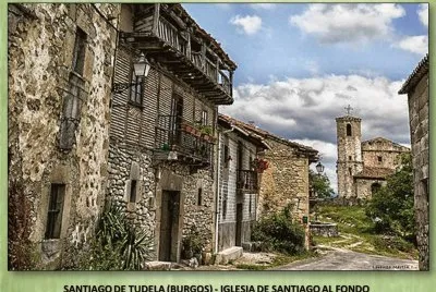SANTIAGO DE TUDELA (BURGOS) - IGLESIA AL FONDO