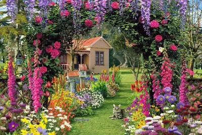 Charming Garden Walkway
