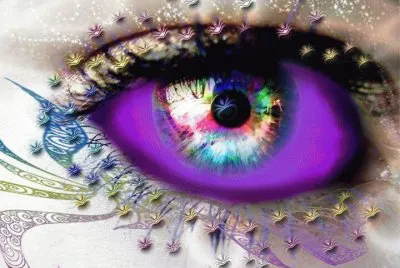 Rainbow Purple Eye Looking at You!