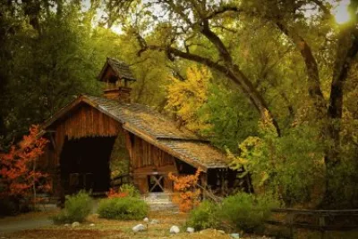 chalet en automne