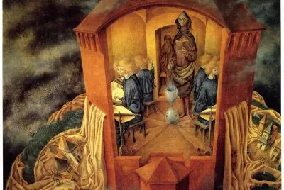 Remedios Varo, Bordando el Manto Terrestre (1961)