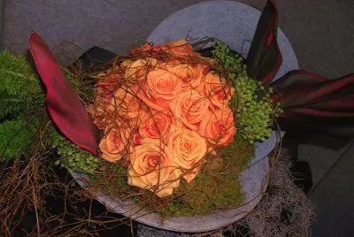Orange rose arrangement