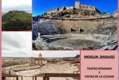 פאזל של MEDELLIN (BADAJOZ) - TEATRO ROMANO Y VISTAS