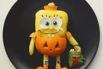 Almuerzo Bob Esponja por @jacobs_food_diaries