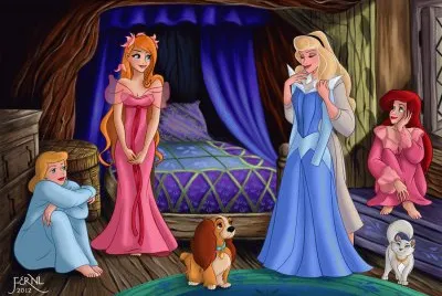 Cinderella Giselle Lady Aurora Ariel Duchess jigsaw puzzle