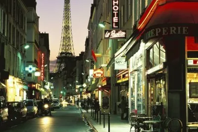 פאזל של paris_street_evening_france_