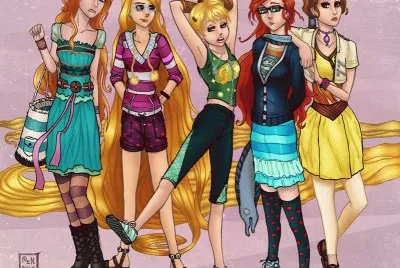 Giselle Rapunzel TinkerBell Ariel Belle