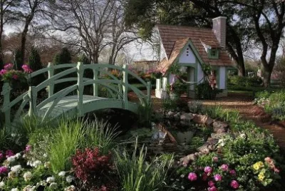 Beautiful Landscaping to Garden Play House