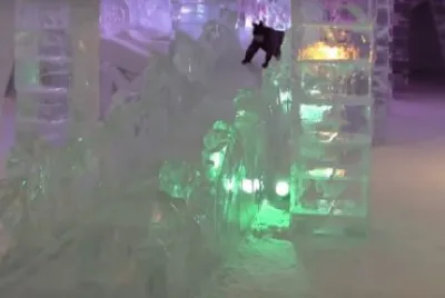 Slide at Ice Hotel Quebec