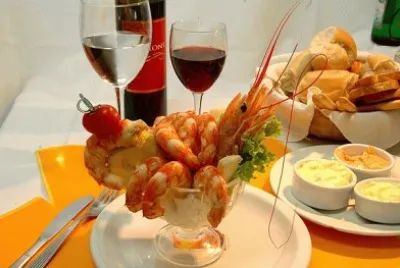 copa de langostinos