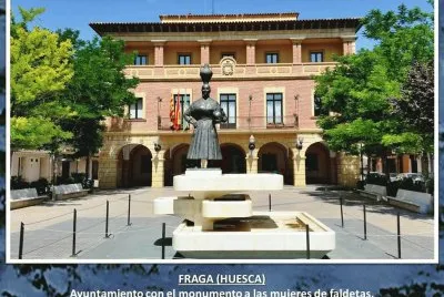 FRAGA (HUESCA)-MONUMENTO A LAS MUJERES DE FALDETAS