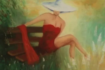femme sur un banc