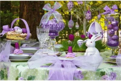 Pretty Lavender Easter Brunch Table