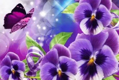 Gorgeous Purple Pansies jigsaw puzzle