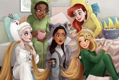 Elsa Tiana Pocahontas Ariel Rapunzel