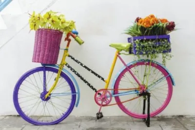 Flowers-on-Bicycle jigsaw puzzle