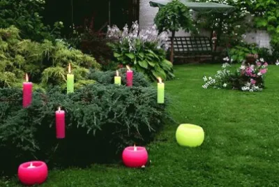 Pretty Garden Candles jigsaw puzzle