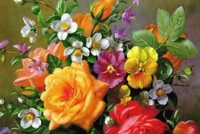 Colored jigsaw puzzle