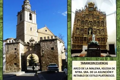 TARANCON (CUENCA) - ARCO, IGLESIA Y RETABLO