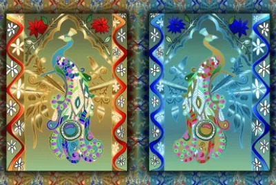 peacock mirror