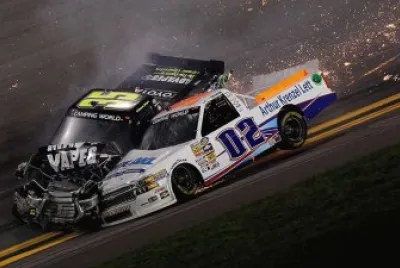Truck series crash
