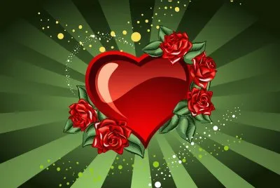 Arte Digital-Corazon ,Rosas