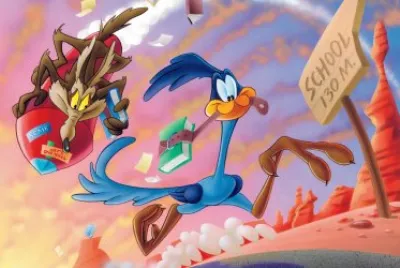 CORRECAMINOS Y COYOTE A LA ESCUELA jigsaw puzzle