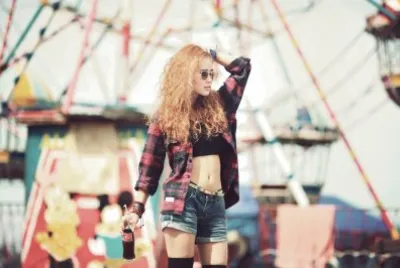 en la feria con amigas