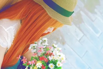 oliendo flores bonitas kate amiga jigsaw puzzle