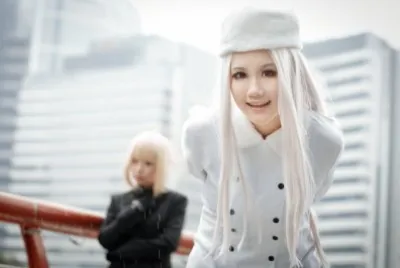 mi amiga al frente yo atras