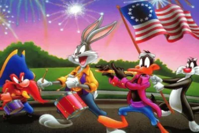 Los Looney celebrando el 4 de julio