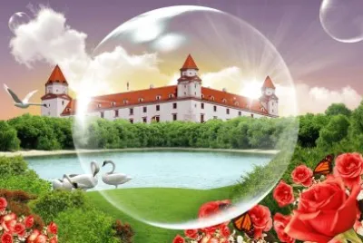 Bratislava, Colores GrÃ¡fico, Castillo.jpg jigsaw puzzle