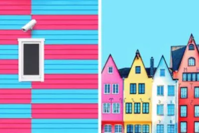 EDIFICI ROSA AZZURRO jigsaw puzzle