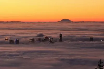 Mtn view of sunrise in Vancouver jigsaw puzzle