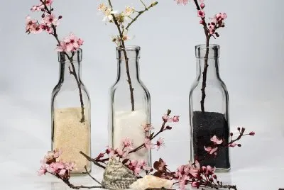 Botellas-Arena Decorativa.