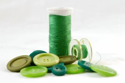 Botones de Costura- Material,Verde.