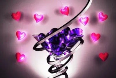 Purple Beads in a Glass-Abstract Art