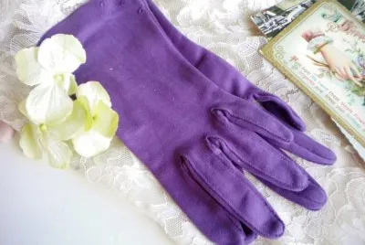 Purple Vintage Gloves