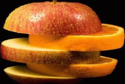 Manzana-Naranja-Cortadas