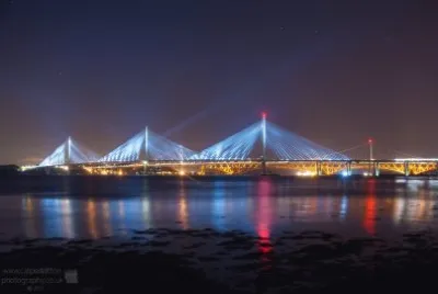 Queensferry Crossing at night